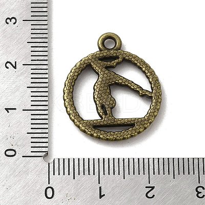 Tibetan Style Alloy Sport Pendants PALLOY-M217-41AB-1