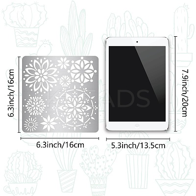 Mandala Stainless Steel Cutting Dies Stencils DIY-WH0238-147-1
