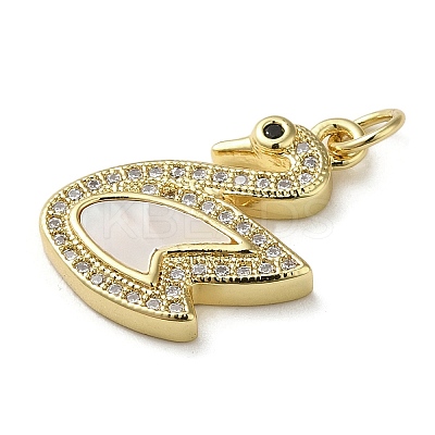 Brass Micro Pave Cubic Zirconia Pendants KK-Q808-38G-1