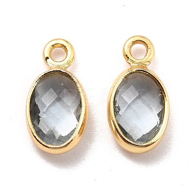 Eco-Friendly Brass with Glass Pendants KK-K268-01H-1