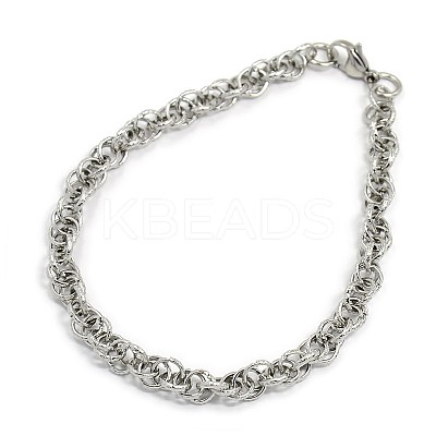 Tarnish Resistant Fashionable 304 Stainless Steel Rope Chain Bracelets LS-STAS-A028-B035P-1