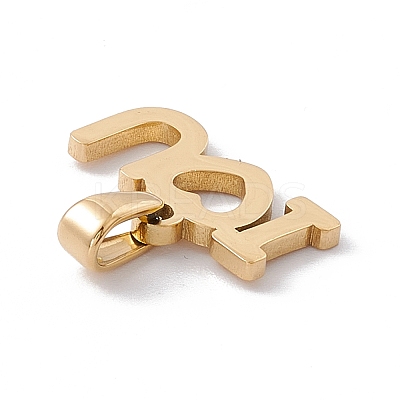 PVD Vacuum Plating Valentine's Day 304 Stainless Steel Charms LS-STAS-G284-11G-1