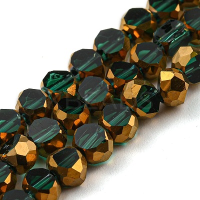 Electroplate Transparent Glass Beads Strands X-EGLA-G037-02A-HP07-1