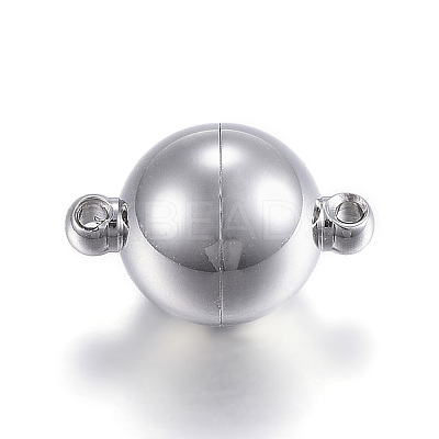 Tarnish Resistant 304 Stainless Steel Magnetic Clasps with Loops LS-STAS-F108-07P-1