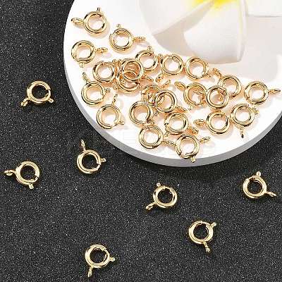 SHEGRACE Brass Spring Ring Clasps XGR0018G-47G-1