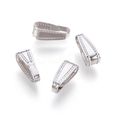 100Pcs 304 Stainless Steel Snap On Bails STAS-ZF0001-33-1