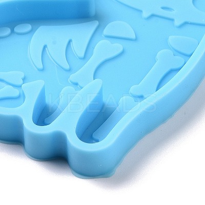 Skull Cat Shaped Pendant Silicone Molds DIY-L067-J01-1