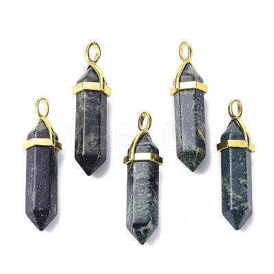 Natural Kambaba Jasper Pointed Pendants G-G025-01G-17-1
