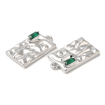 Brass Micro Pave Cubic Zirconia Pendants KK-C028-30P-1