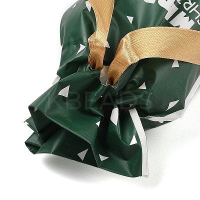 Christmas Santa Claus Plastic Packing Pouches Drawstring Bags ABAG-Q053-03E-1