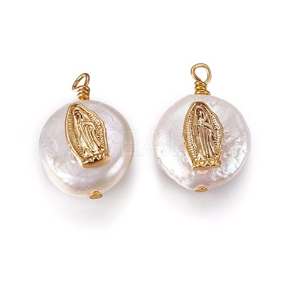 Natural Cultured Freshwater Pearl Pendants PEAR-I005-04-1