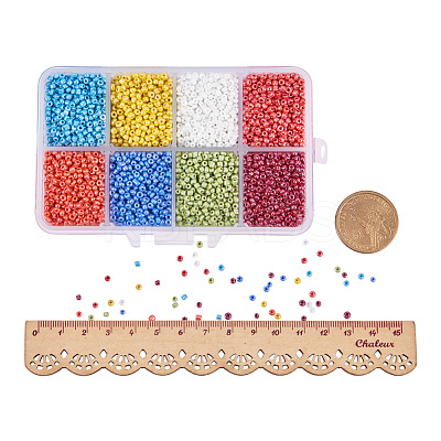 Mixed 12/0 Round Glass Seed Beads SEED-PH0006-2mm-06-1