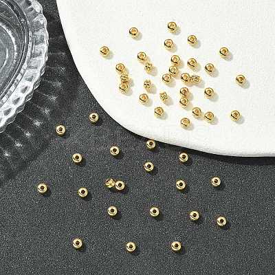 SHEGRACE Flat Round Brass Beads XGRPCU423-294G-1