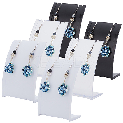 6Pcs 3 Colors PP Slant Back Necklace Display Holder NDIS-DR0001-01-1