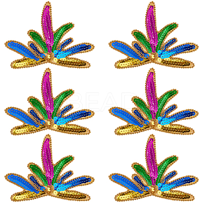 10Pcs Polyester Embroidery Ornament Accessories PATC-CY0001-31B-1