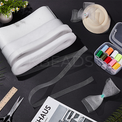 4Rolls 4 Styles Resin Fiber Netting for Garment Accessories DIY-NB0013-75-1