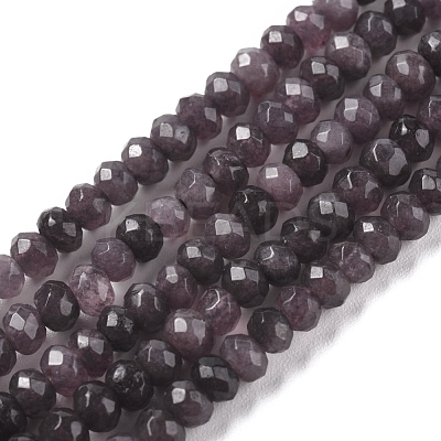 Dyed Natural Malaysia Jade Rondelle Beads Strands G-E316-2x4mm-49-1