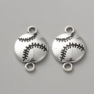 Tibetan Style Zinc Alloy Sport Ball Connector Charms FIND-WH00670-07AS-05-1