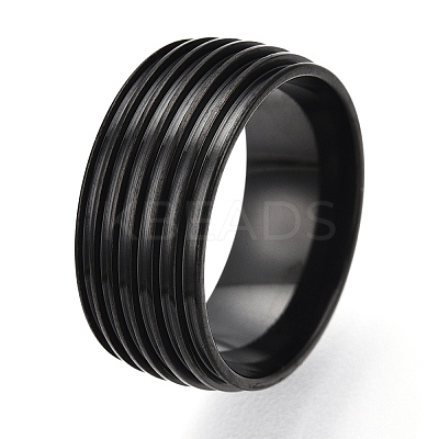 201 Stainless Steel Grooved Finger Ring Settings STAS-WH0047-09EB-1
