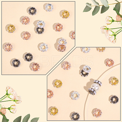 100Pcs 4 Colors Plastic Spacer Beads FIND-SC0021-95-1