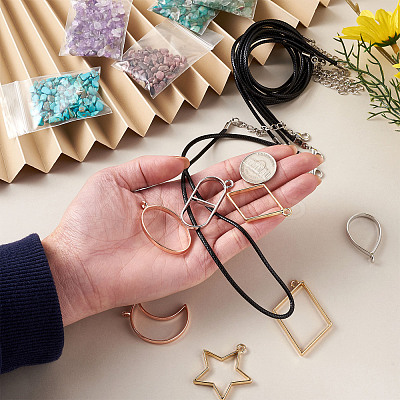 DIY UV/Epoxy Resin Pendant Necklace Making Kits DIY-TA0008-72-1