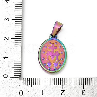 Ion Plating(IP) 201 Stainless Steel Pendants STAS-O111-05M-1