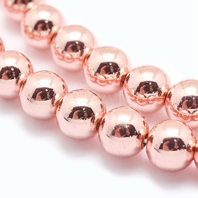 Electroplate Non-magnetic Synthetic Hematite Beads Strands G-L485-01B-RG-1