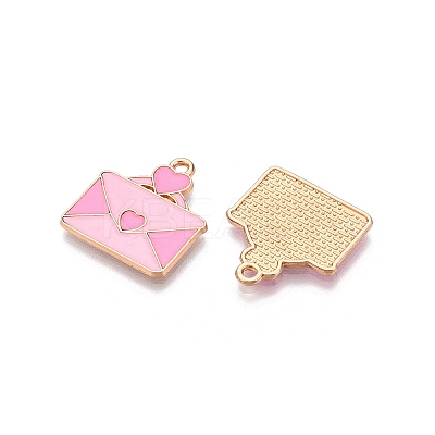 Valentine's Day Theme Alloy Enamel Pendants ENAM-T020-50J-02-1