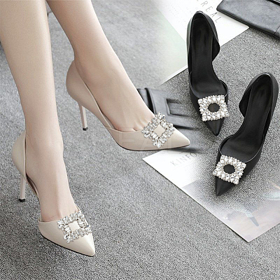 4Pcs 2 Style Alloy Crystal Rhinestone Shoe Decorations FIND-WR0011-29A-1
