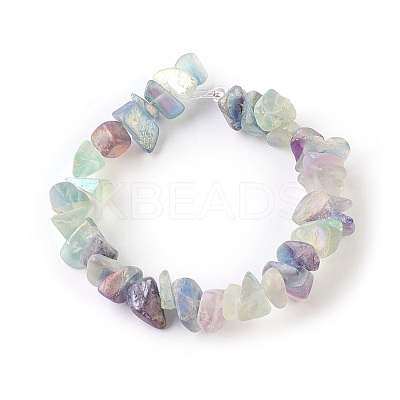 Natural Electroplated Fluorite Beads Strands X-G-G767-08A-1