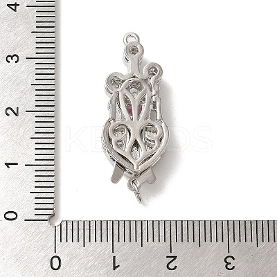 Brass Micro Pave Cubic Zirconia Box Clasps KK-A227-31P-1