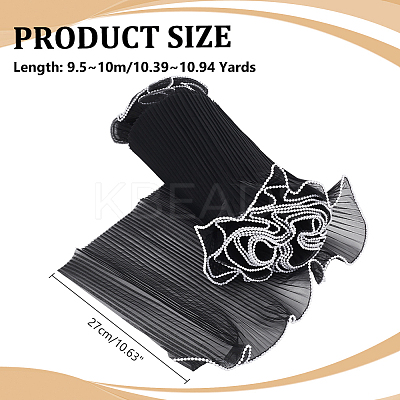 9.5~10M Polyester Pleated Lace Trim OCOR-PH0002-97A-1