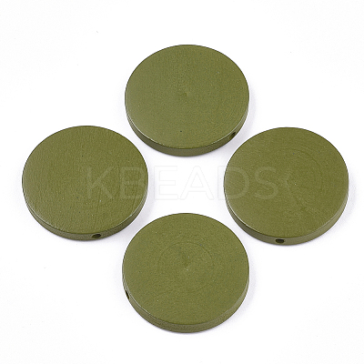 Painted Natural Wood Beads X-WOOD-S049-02A-05-1