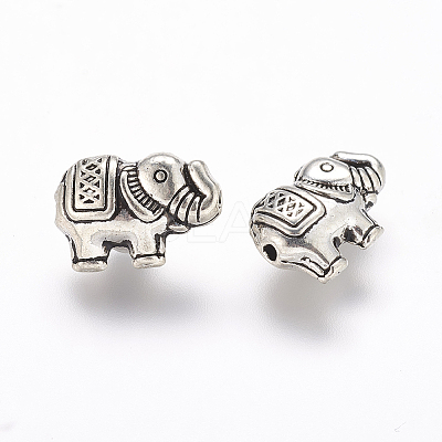 Tibetan Style Alloy Elephant Beads LS-TIBEB-E070-AS-1