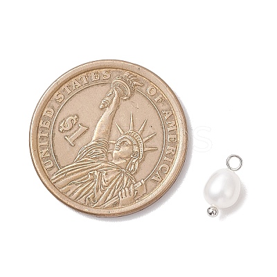 Natural Cultured Freshwater Pearl Rice Charms PALLOY-JF04187-01-1