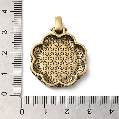 Brass with Cubic Zirconia & Enamel Pendants KK-Z033-07AS-1