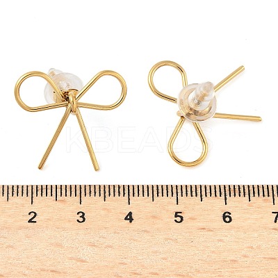 304 Stainless Steel Stud Earrrings EJEW-U065-01A-G-1