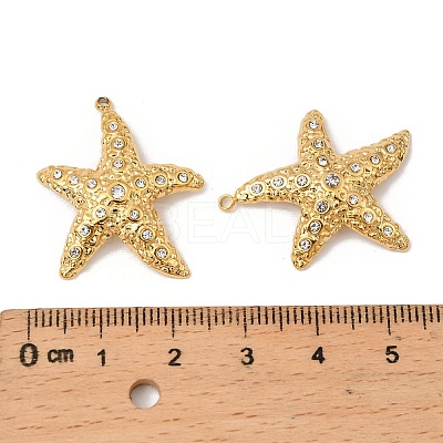304 Stainless Steel Rhinestone Pendants STAS-T068-71G-1