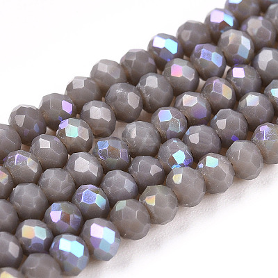 Electroplate Opaque Solid Color Glass Beads Strands LS-EGLA-A034-P2mm-L23-1