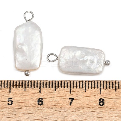 Natural Freshwater Pearl Keshi Pearl Pendants STAS-D378-02P-1