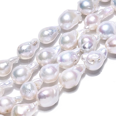 Natural Baroque Pearl Keshi Pearl Beads Strands PEAR-S019-02D-01-1
