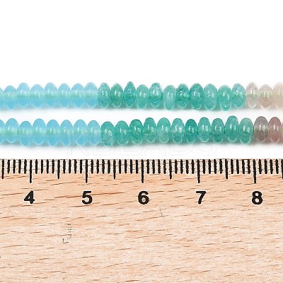 Glass & Natural Red Aventurine & Dyed White Jade & Topaz Jade & Quartz & Green Aventurin Beads Strands G-Z135-C03-2x4mm-1