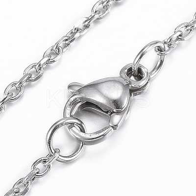 Non-Tarnish 304 Stainless Steel Cable Chains Necklaces NJEW-L450-01P-1