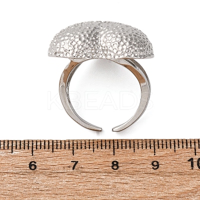 Brass Micro Pave Cubic Zirconia Adjustable Open Cuff Rings for Women RJEW-A072-02P-1
