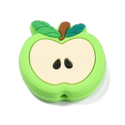 Apple Food Grade Eco-Friendly Silicone Focal Beads SIL-B001-02B-1