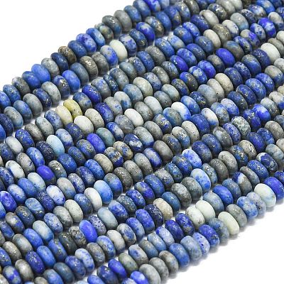 Natural Lapis Lazuli Beads Strands G-P575-A46-4x2mm-01-1