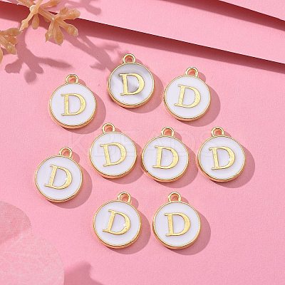 Golden Plated Alloy Charms LS-ENAM-S118-01D-1