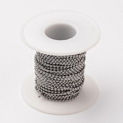 Tarnish Resistant 304 Stainless Steel Ball Chains CHS-L015-02-1