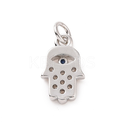 Brass Micro Pave Cubic Zirconia Charms KK-C012-47P-1