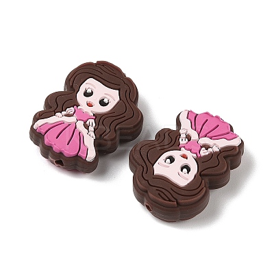 Princess Food Grade Silicone Focal Beads SIL-A008-05B-1